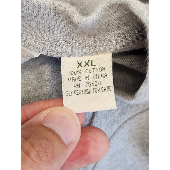 Orvis Rugby Shirt Men's 2XL Gray Crewneck Shoulder Elbow Patch Outdoors Shooting - Picture 5 of 6